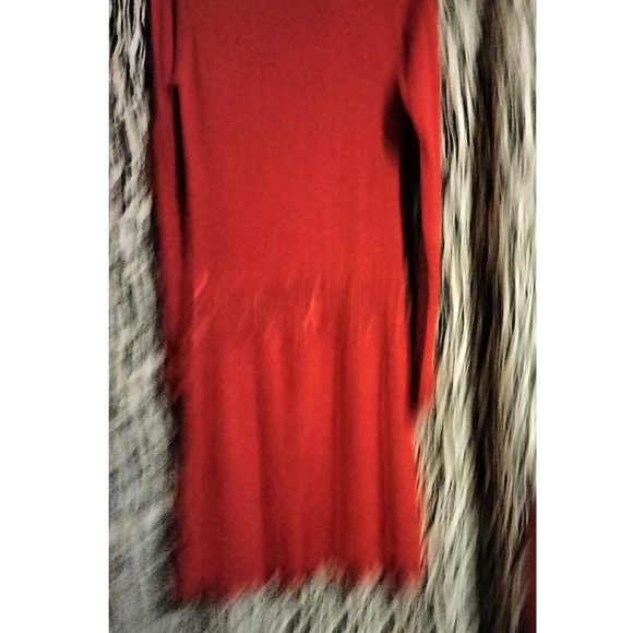 Girl Connection Red Sweater Dress Sequins Long Sleeve Turtle Neck Size 7/8 - Picture 4 of 12